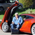 Beverly Hills: Jay Leno Rolls Up In His McLaren To The Polling Station!