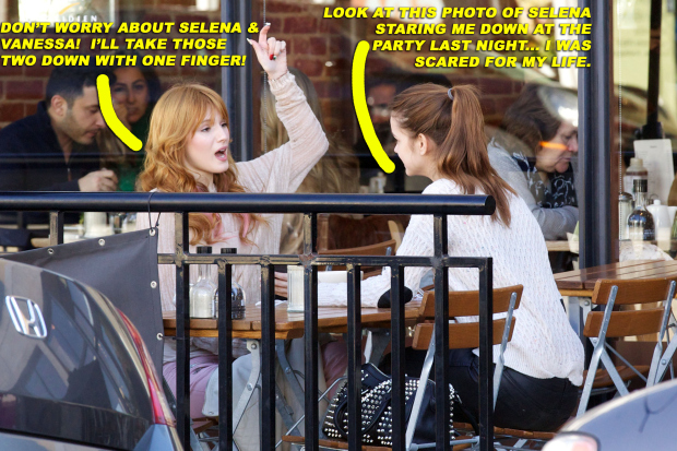 Bella Thorne & Barbara Palvin grab brunch at Le Pain Quotidien