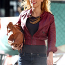 Brazilian actress Rebecca Da Costa sports a cut on her forehead as she films scenes for 'Motel' in New York City