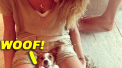 Candice Swanepoel & The Two Luckiest Dogs In The World