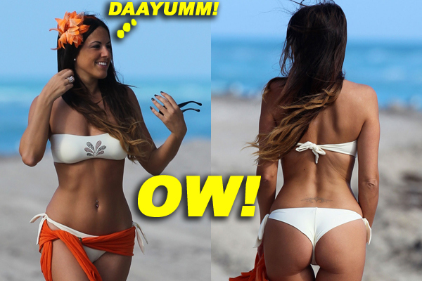 Claudia Romani White Bikini Pics from Miami
