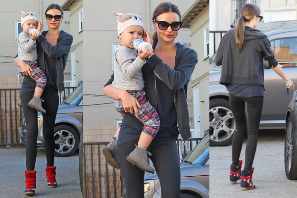 Miranda Kerr And Son Flynn At A Gym In Beverly Hills