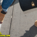 Exclusive - Rihanna Catches A Flight Out of NYC