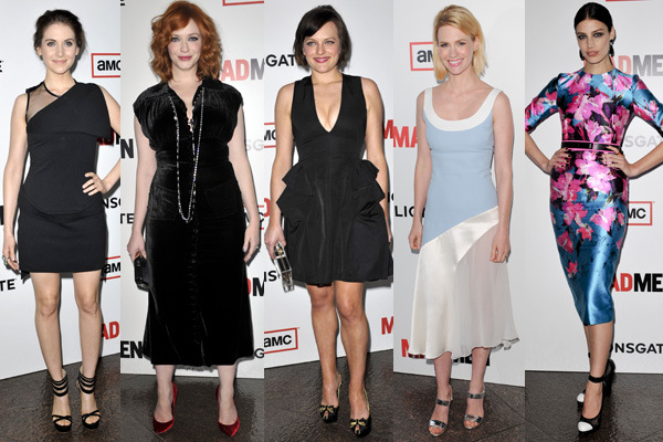 Alison Brie, Christina Hendricks, Elizabeth Moss, January Jones, Jessica Pare