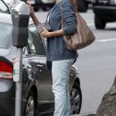Eva Mendes seen near a hair salon in West Hollywood