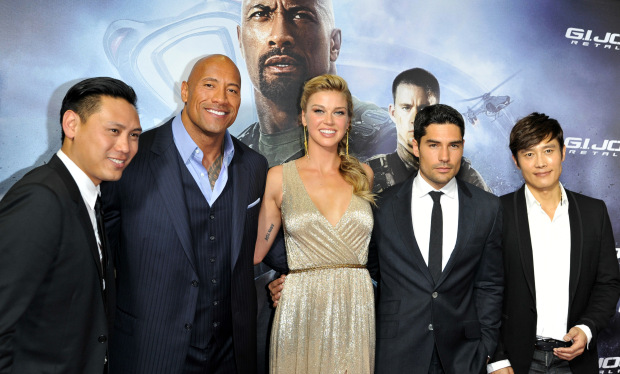 Jon M. Chu,Dwayne 'The Rock' Johnson,Adrianne Palicki,DJ Cotrona,Lee Byung-Hun