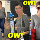 **EXCLUSIVE** Jessica Biel seen at LAX Airport as she walks out with her luggage