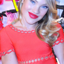 Victoria Secret's Angels Candice Swanepoel and Lily Aldridge Valentine's Day Reveal in NYC