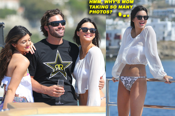 Kylie and Kendall Jenner show off their bikini bodies on yacht in Greece, ride Jetskies and more!