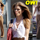 **EXCLUSIVE** AnnaLynne McCord of  '90210' stops for gas on her way to a busy day of meetings in Los Angeles