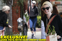 BREAKING!! Anne Hathaway Pays L.A. Parking Meter With Her Credit Card!!