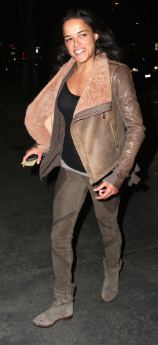 'Machete Kills' actress Michelle Rodriguez out for dinner at Madeo on April 30, 2013 in West Hollywood.
