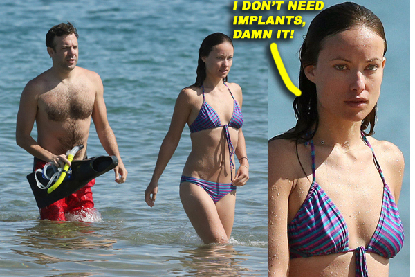 Olivia Wilde & Jason Sudeikis Out For An Early Morning Swim