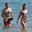 Olivia Wilde & Jason Sudeikis Out For An Early Morning Swim
