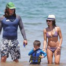 Steve Howey & Family Enjoy A Day On The Beach In Maui