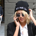 BREAKING!! Anja Rubik Rocks A “Bad Hair Day” Beanie in Warsaw!