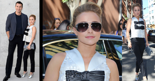 Hayden Panettiere attends the Georgio Armani show for Milan Fashion Week 1