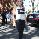 Hayden Panettiere attends the Georgio Armani show for Milan Fashion Week