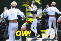 Miley Cyrus Displays Her Chanel Handbag For The Paparazzi!!