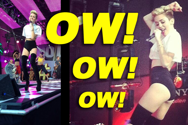 Miley Cyrus Making A Leggy Appearance On Jimmy Kimmel Live! adds 1A
