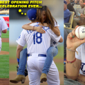 Catcher Tim Federowicz Definitely Got The Best of Sarah Shahi’s Opening Pitch