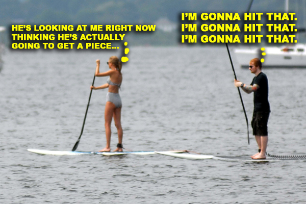 Taylor Swift and her musician pal Ed Sheeran go paddleboarding