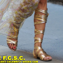 Claudia Galanti Catwalks Around Milan in a Flowy Leggy Getup