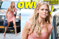 NYC: Erin Heatherton Goes Up NYC Curb While Enjoying A Smoke