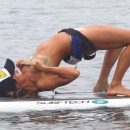 Leilani Dowding Takes Her Dog Paddle Boarding In Malibu