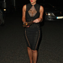 Helen Flanagan arriving at Whisky Mist for a FHM party