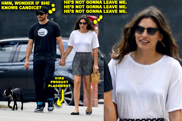 FIRST COUPLE PICS: Jake Gyllenhaal holding hands with his new girlfriend Alyssa Miller, also accompanied by Jake's mom Naomi Foner and Alyssa's dog Charlie in NYC