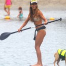 Leilani Dowding Takes Her Dog Paddle Boarding In Malibu