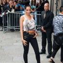 Nabilla Benattia attends the Jean-Paul Gaultier Haute Couture Fall-Winter 2013-2014 fashion show in Paris