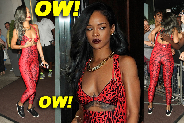 Rihanna leaves her hotel, London, UK
