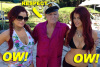The Howe Twins with Hugh Hefner at The Playboy Mansion