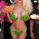 Courtney Stodden promotes  Pink's Hot Dogs New Veggie Dogs in support of PETA