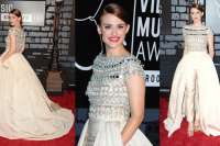 ‘Teen Wolf’ Star Holland Roden Brings Oscars Red Carpet Fashion to the MTV VMAs