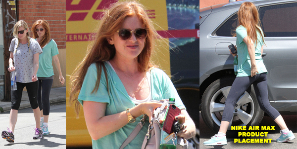 Isla Fisher and Kirsten Dunst seen leaving gym after their work out in Los Angeles