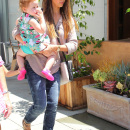 Jessica Alba treats her daughters Haven and Honor with a trip to the toy store in Los Angeles