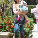 Jessica Alba and her daughters Honor and Haven go to the toy story to purchase gifts before heading for a birthday party in Los Angeles