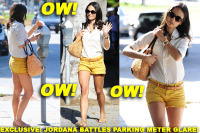 BREAKING!! Jordana Brewster Battles Glare While Feeding Parking Meter!
