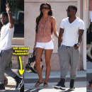 Kevin Hart and his girlfriend do a bit of shopping at Barneys New York in Beverly Hills
