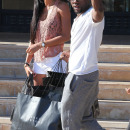 Kevin Hart and his girlfriend do a bit of shopping at Barneys New York in Beverly Hills