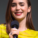 Lily Collins promotes her latest movie 'The Mortal Instruments- City of Bones' at an Apple Store in SoHo ADDS-10