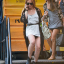 Lindsay Lohan leaving her hotel