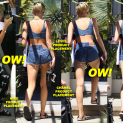 Miley Cyrus Rocks Really Short Levi’s Cut-Off Denim Shorts!