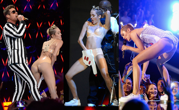 Miley Cyrus Performs With Robin Thicke at 2013 MTV VMAs ADDS-1c