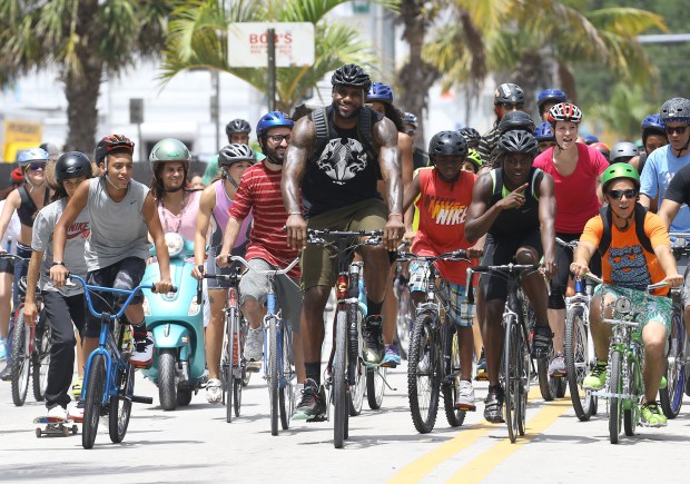 Lebron James Films A Nike Commerical