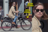 Olivia Wilde Rides Holds An Iced-Tea & Bikes AT THE SAME TIME!