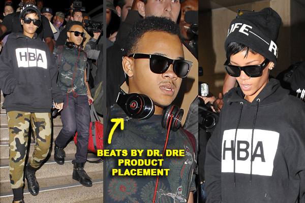 Rihanna and her brother Rajad at LAX